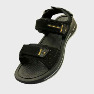 Men Black Sports Washable Leather Sandal