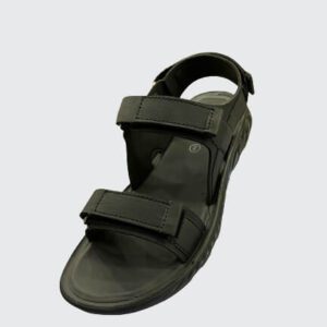 Men Black Sports Leather Sandal