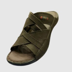 Mens Brown Leather Grip Chappal