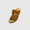 Women-Mehroon-Golden-Medicated-Chappal