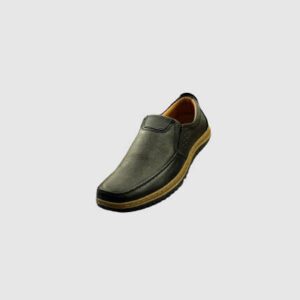 Men Black Handmade Brown Rounded Medicated Shoes