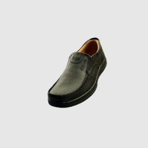 Men Black Handmade Round Shape Medicated Shoes